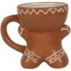 Clayre & Eef Kubek Piernikowy ludzik 325 ml Brązowy kubek ceramiczny Boże Narodzenie