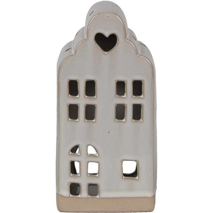 Clayre & Eef 6CE1790 Porcelanowy podgrzewacz do herbaty House Beige 9x8x18 cm Country Style