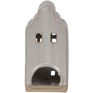 Clayre & Eef 6CE1790 Porcelanowy podgrzewacz do herbaty House Beige 9x8x18 cm Country Style