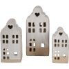 Clayre & Eef 6CE1790 Porcelanowy podgrzewacz do herbaty House Beige 9x8x18 cm Country Style