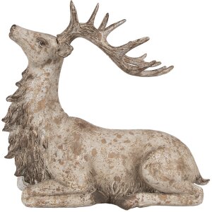 Clayre Eef Figurka Dekoracyjna Jeleń Brązowy 29x15x27 cm...
