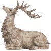 Clayre Eef Figurka Dekoracyjna Jeleń Brązowy 29x15x27 cm Polyresin Styl Wiejski