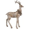 Clayre Eef Zestaw figurek dekoracyjnych 2 jelenie brązowy polyresin 20/12 cm styl wiejski