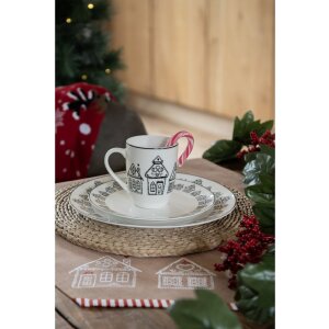 Clayre Eef fartuch kuchenny dla dzieci domek z piernika 48x56 cm bawełna styl country
