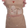 Clayre Eef fartuch kuchenny dla dzieci domek z piernika 48x56 cm bawełna styl country