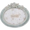Ramka na zdjęcia Clayre & Eef Oval 13x18 cm Green Vintage Plastikowe szkło