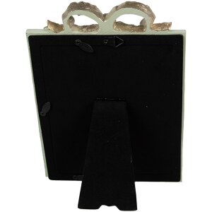 Clayre & Eef 2F1163 Ramka na zdjęcia zielona 16x2x22 cm Romantyczna kokarda dekoracyjna
