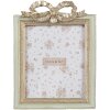 Clayre & Eef 2F1163 Ramka na zdjęcia zielona 16x2x22 cm Romantyczna kokarda dekoracyjna