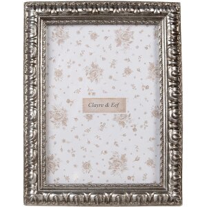 Clayre & Eef 2F1172 Ramka na zdjęcia srebrna 17x2x22 cm / 13x18 cm styl boho