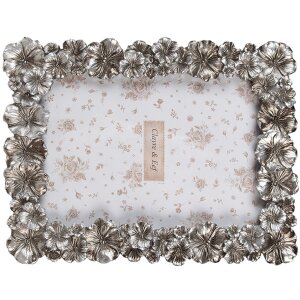 Clayre & Eef 2F1173 Ramka na zdjęcia 17x2x22 cm srebrna w stylu vintage