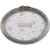Clayre & Eef 2F1176 Ramka na zdjęcia srebrna 20x3x15 cm owalna retro vintage