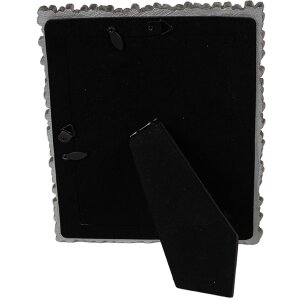 Clayre & Eef 2F1183 Ramka na zdjęcia w kolorze srebrnym 18x2x23 cm w stylu retro z motywem kwiatowym