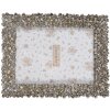 Clayre & Eef 2F1183 Ramka na zdjęcia w kolorze srebrnym 18x2x23 cm w stylu retro z motywem kwiatowym