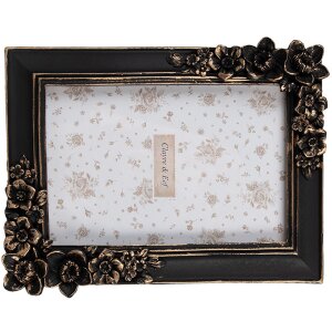 Clayre & Eef 2F1186 Ramka na zdjęcia czarna 15x2x20 cm styl vintage boho