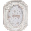 Clayre & Eef 2F1187 Ramka na zdjęcia biała 10x2x12 cm 6x9 cm Shabby Chic