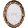 Clayre & Eef 2F1191 Ramka na zdjęcia owalna złota 17x2x21 cm 13x18 cm