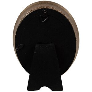 Clayre & Eef 2F1193 Ramka na zdjęcia owalna w kolorze złotym 11x3x14 cm styl barokowy