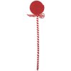 Clayre & Eef 65851 Ozdoba świąteczna Lizak czerwony biały 9x1x41 cm Plastik
