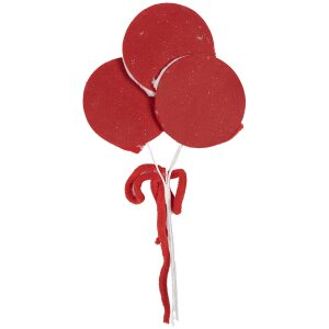 Clayre & Eef 65854 Dekoracja Lizak 15x1x30 cm czerwony biały plastik