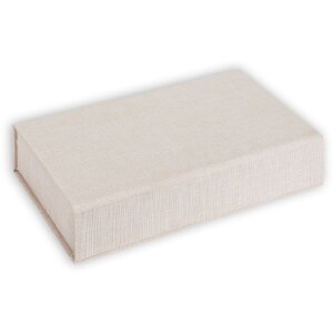Pudełko na zdjęcia ZEP USB Lodi kremowe z lnianą okładką 23x12 5x5 cm bez pamięci USB