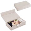 Pudełko na zdjęcia ZEP USB Lodi kremowe z lnianą okładką 23x12 5x5 cm bez pamięci USB
