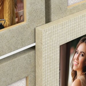 Ramka ZEP MDF Zante na 9 zdjęć 10x15 cm 64x56 cm Beżowa