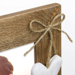 ZEP Drewniana ramka na zdjęcia Lille Brown 13x18 cm z dekoracją w kształcie serca