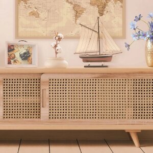 Drewniana szklana skarbonka ZEP Patrick White 17x21x6,5 cm