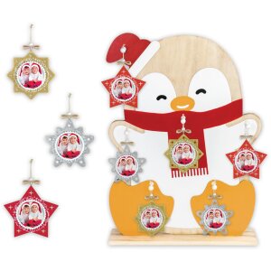 ZEP PINGU Drewniana zawieszka dekoracyjna gwiazda płatek...