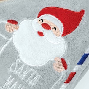 Świąteczna poduszka na zdjęcie w kształcie koperty z pluszu 10x15 cm z zapięciem na rzep