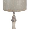 Clayre & Eef 5LMC0040 Lampa stołowa Iron Beige Grey Ø 33x75 cm E27 max 60W