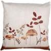 Clayre & Eef LFJ21 Poszewka na poduszkę z motywem grzyba beżowo-brązowa 45x45 cm styl wiejski