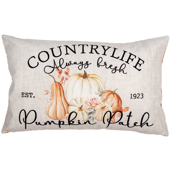 Clayre & Eef PPS36-2 Poszewka na poduszkę Beige Orange Country Style 30x50 cm Poliester