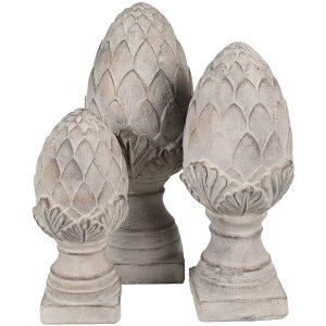 Clayre & Eef 6TE0545L Dekoracja Pinecone Stone Grey Ø 17x39 cm