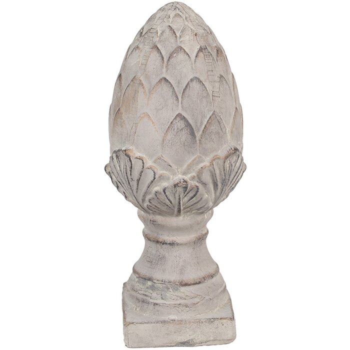 Clayre & Eef 6TE0545M Kamień dekoracyjny Pinecone szary Ø 14x33 cm