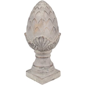 Clayre & Eef 6TE0545M Kamień dekoracyjny Pinecone szary Ø 14x33 cm