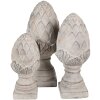 Clayre & Eef 6TE0545M Kamień dekoracyjny Pinecone szary Ø 14x33 cm
