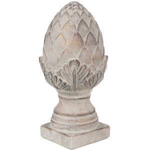 Clayre & Eef 6TE0545S Kamień dekoracyjny Pinecone szary Ø 12x26 cm