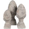 Clayre & Eef 6TE0545S Kamień dekoracyjny Pinecone szary Ø 12x26 cm