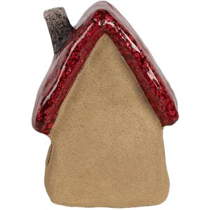 Clayre & Eef 6CE1777 Dekoracja Dom Brązowoczerwona Ceramika 10x8x13 cm Styl wiejski