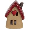Clayre & Eef 6CE1777 Dekoracja Dom Brązowoczerwona Ceramika 10x8x13 cm Styl wiejski