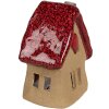 Clayre & Eef 6CE1777 Dekoracja Dom Brązowoczerwona Ceramika 10x8x13 cm Styl wiejski