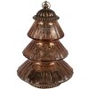 Clayre & Eef 6GL4574KO Choinka LED Ø 16x22 cm szkło miedziane styl country