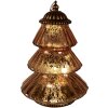 Clayre & Eef 6GL4574KO Choinka LED Ø 16x22 cm szkło miedziane styl country