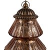 Clayre & Eef 6GL4574KO Choinka LED Ø 16x22 cm szkło miedziane styl country