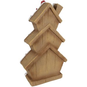Clayre & Eef 6MG0051 Dekoracja Dom LED Brązowy Biały 24x11x41 cm 2xAAA