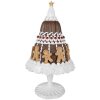 Clayre & Eef 6PR4247 Tort dekoracyjny Piernik Ø 29x52 cm Brązowy Biały Styl Country