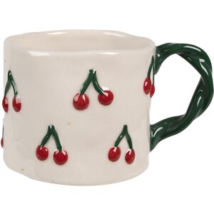 Clayre & Eef 6CEMU0149 Kubek Cherries Beige Red...