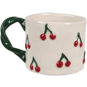 Clayre & Eef 6CEMU0149 Kubek Cherries Beige Red...