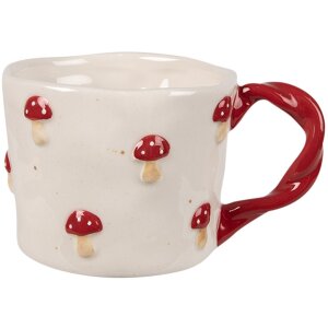 Clayre & Eef 6CEMU0151 Kubek Toadstool Beige Red 200...